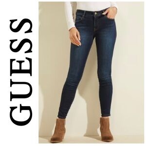 Guess Sexy Curve Mid-Rise Jeans Color: Luxe Dark Wash